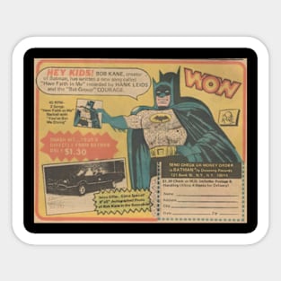 Bob Kane Singalong with Batman Sticker